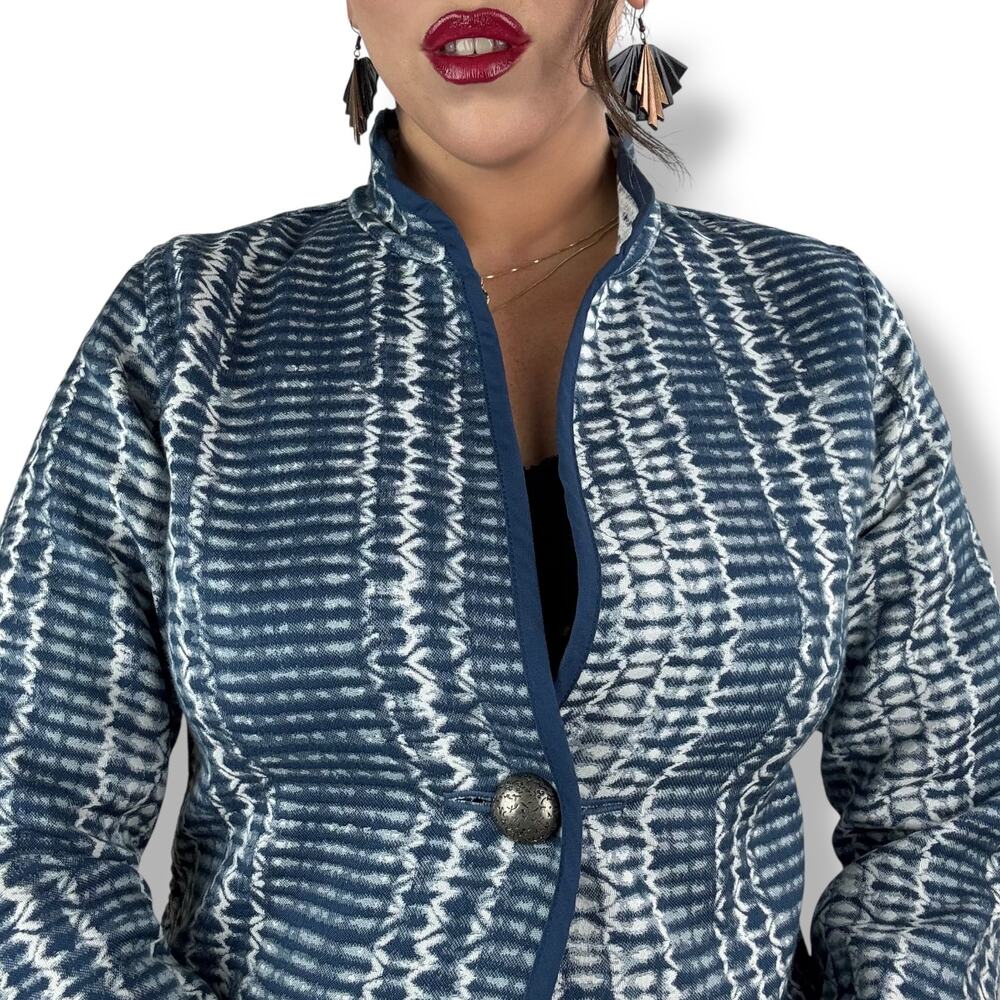 New with tags TRIMDIN Artisan crafted reversible tie-dye jacket